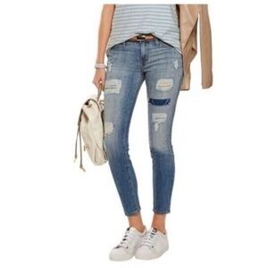 Current/Elliott The Stiletto Vintage NY Repair Cropped Jeans Size 28 NWT